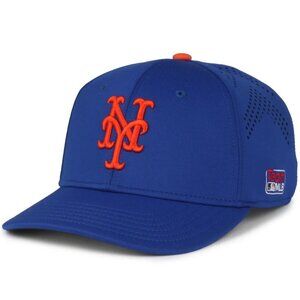 OC Sports Team MLB Men's Strapback Hat Blue OSFM New York Mets Embroidered